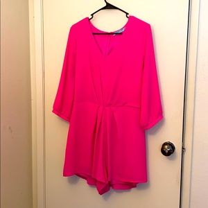 Hot pink romper